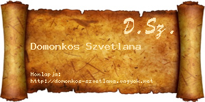 Domonkos Szvetlana névjegykártya